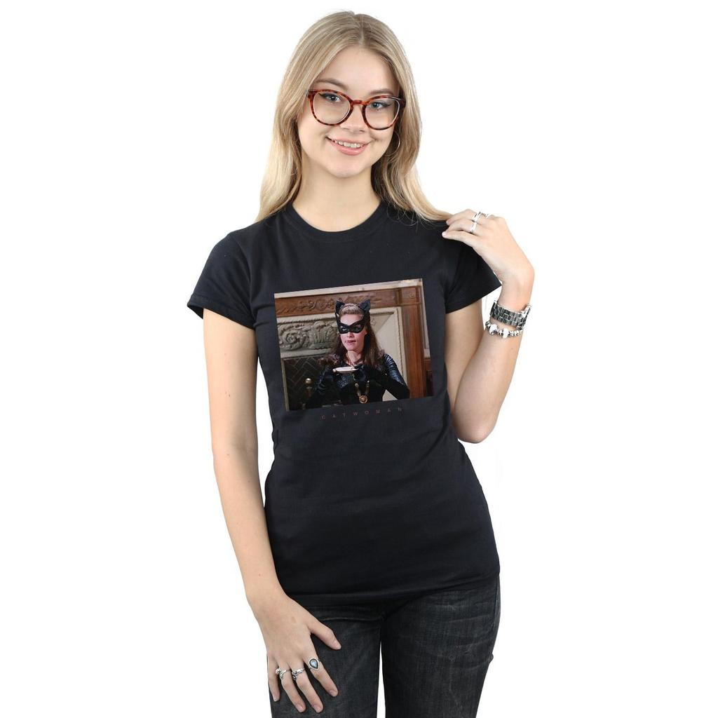 DC Comics Womens/Ladies Batman TV Series Catwoman Photo Cotton T-Shirt