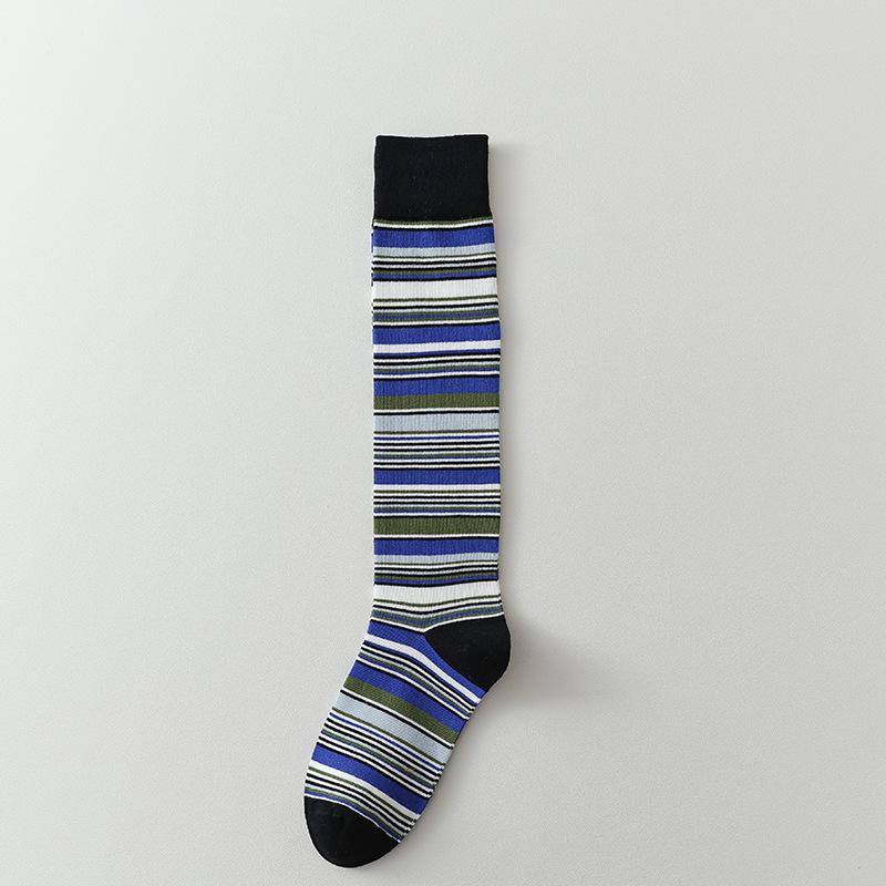 Autumn and Winter Women Stockings Casual Fashion Striped Long Socks Stockings Women College Style JK Girls Knee Socks Stockings