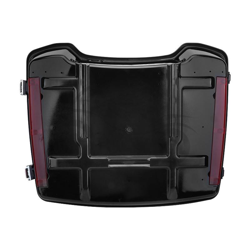 Harley Cruiser Motorcycle Rear and Side Storage Boxes - Black