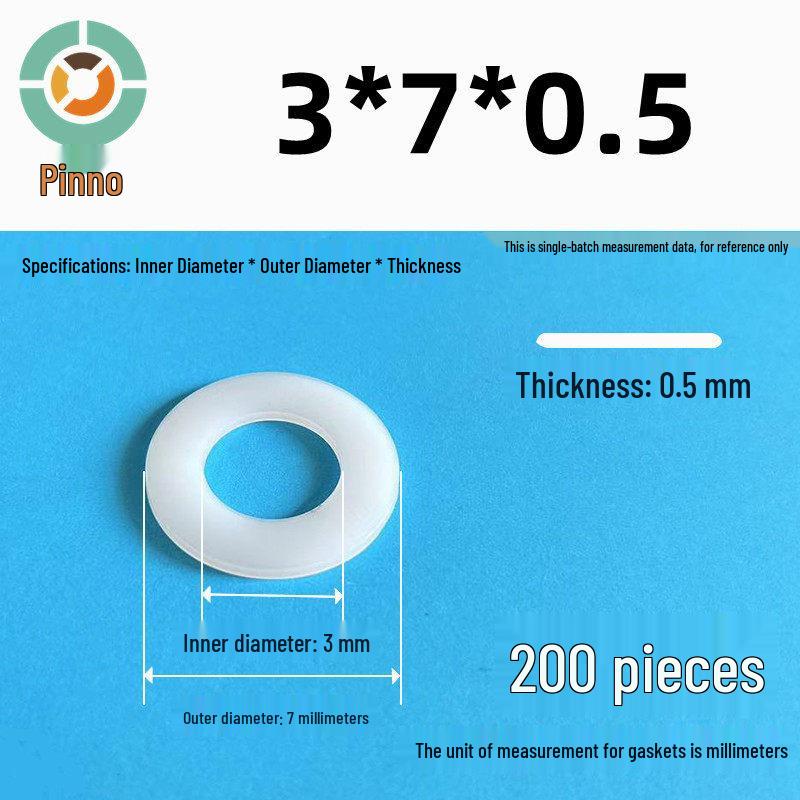 Thickened Nylon Plastic Flat Washer: Hard Plastic Gasket M2-M16