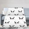 Panda Love Animal Fleece Throw Blankets Valentine's Day Blankets for Bed Office Super Soft Bedspread