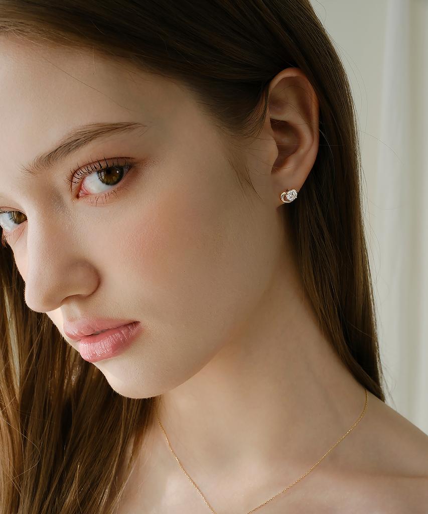 Reve Rv-Lab Diamond 0.5 Carat Phal. Love Earrings