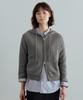 The Rye Alpaca Hood Knit Zip-Up(Charcoal)