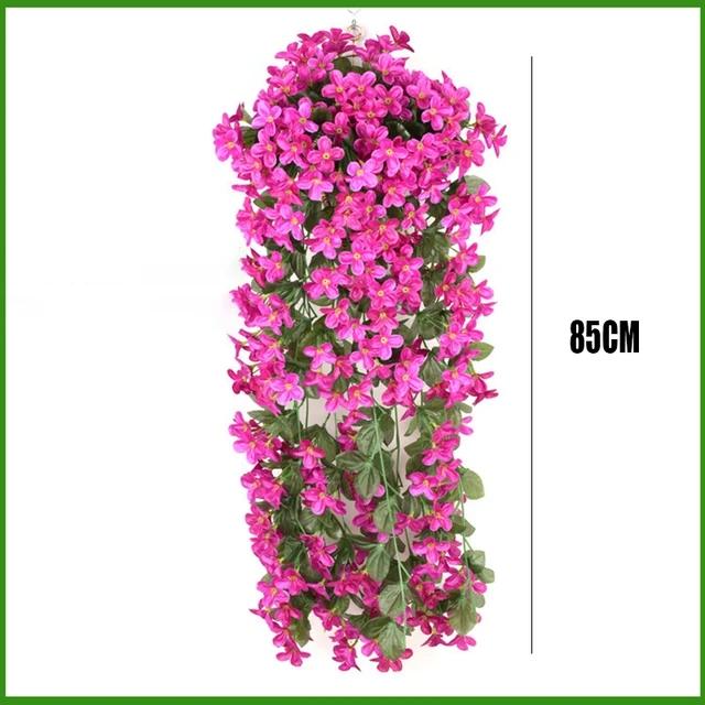 Violet Artificial Flowers Party Decor Valentine's Day Wedding Wall Hanging Flower Fake Plants Garden Decor Fake Flowers Outdoor