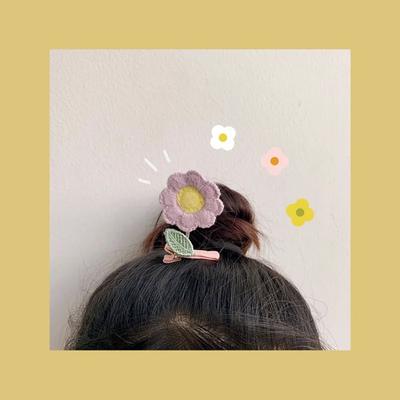 Cute Will Move Flower Hairpins for Children Handmade Colorful Thread Wobbly Sunflower Hair Clip Girl's Funny Headwear