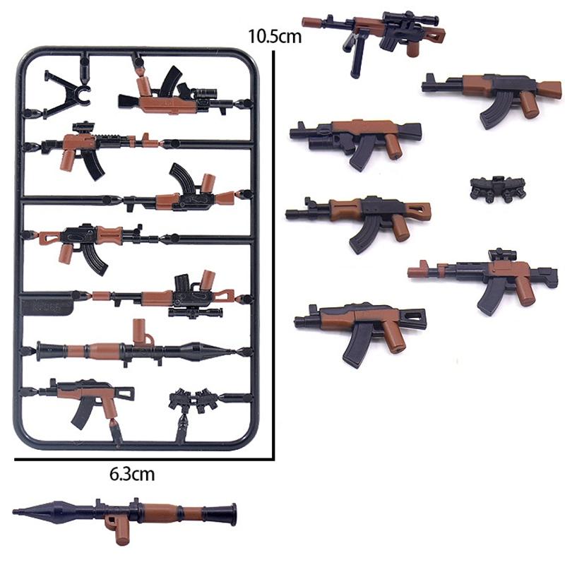 Military Weapon Gatling Gun Germany War 2 Solider Toys For Kids Building Blocks K7059 Pieces DIY Mini Models Militaries Gifts
