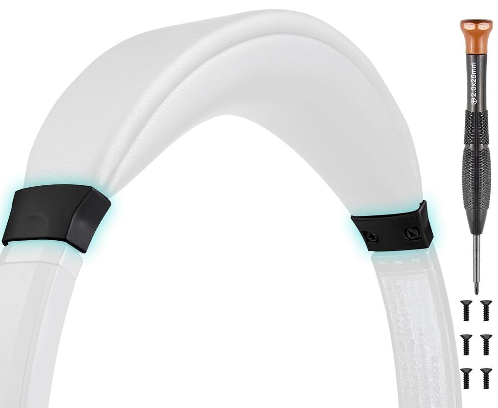 SOULWIT Headband Side Cover Sliders for Bose QuietComfort 15 (QC15)/QuietComfort 2 (QC 2) Headphones, Replacement Headband End Caps, Black