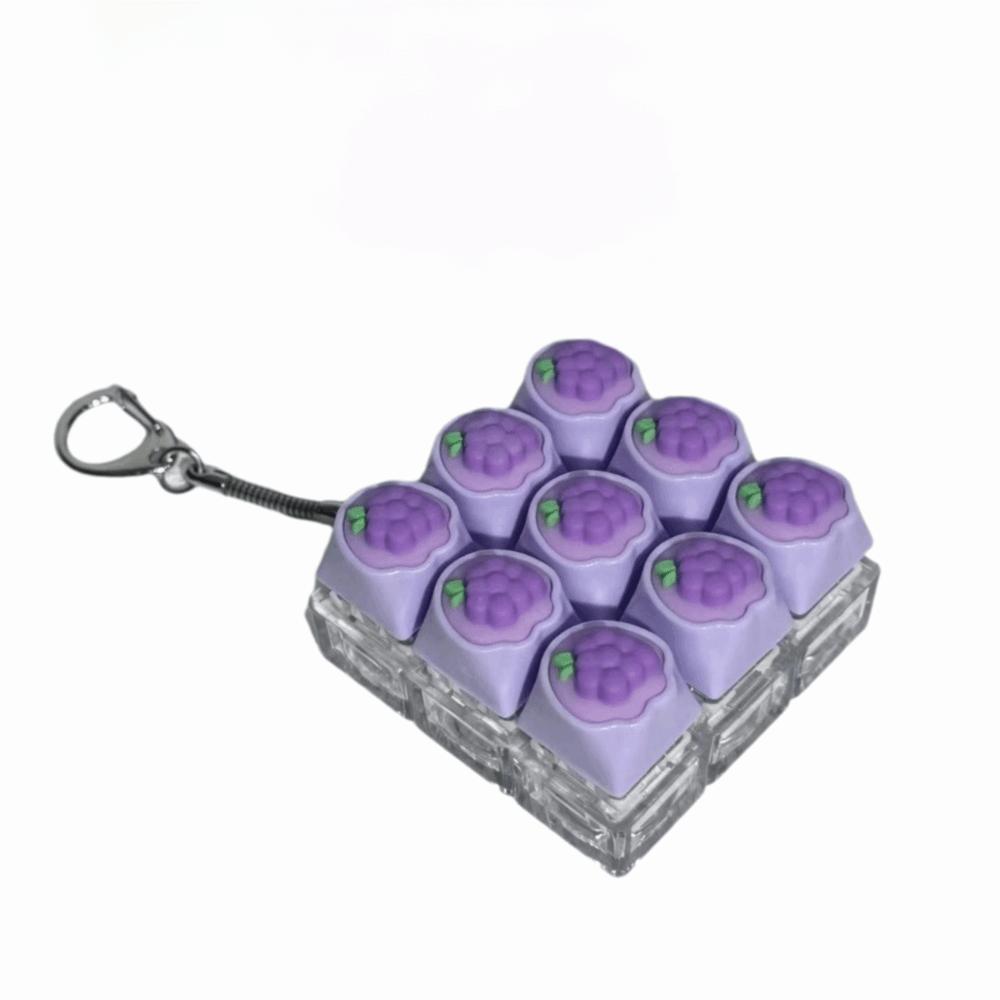 9-Button Design Keyboard Fidget Toy Soft Silicone Clicker Fidget Toy Office Use