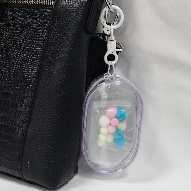 Οθόνη κούκλας Διαφανές κουτί αποθήκευσης Θήκη Mystery Box Τσάντα μπρελόκ Χαριτωμένη οργάνωση κούκλας τσάντας με βελούδινη θήκη για τη σκόνη