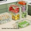 OUGU Transparent Refrigerator Storage Box with Handle
