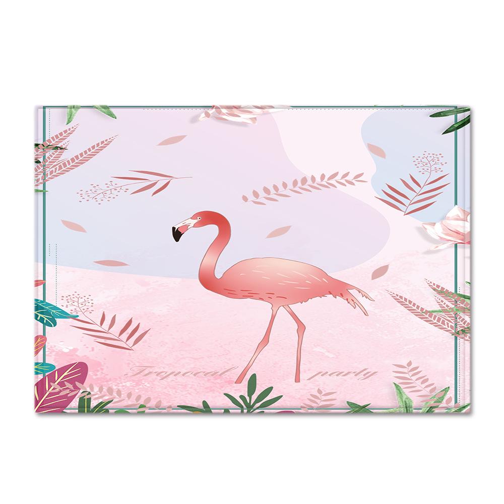Fresh American Flamingo Printed Carpet Nordic Floor Mat