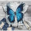 Vlinder Libel Patroon 3D Print T-shirts Dames Korte Mouwen T-shirt Streetwear Y2k Harajuku T-shirts Tops Dameskleding