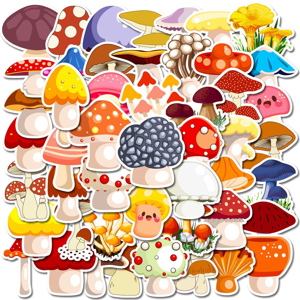 50 Cute Mushroom Graffiti Stickers New Style Graffiti DIY Suitcase Motorcycle