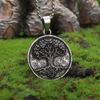 Pendant Nordic Viking Tree of Life New Retro Round Pendant Jewelry Necklace