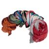 Retro Pleated Color Matching Gradual Change Scarf Soft Versatile Slender Silk Scarf Women'S Warm Neck Scarf Shawl