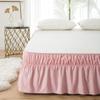 Fade Resistant Bed Dust Cover Ruffles Bed Protector Bed Decoration Bed Skirt  Hotel