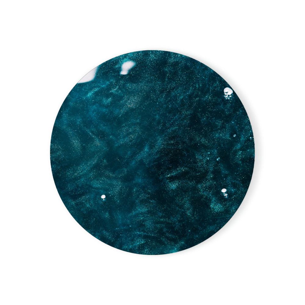 Ocean Marble Art Decortion Round Enamel Coasters Coffee Mug Place Mats with Cork Base Prevent Furniture From Dirty and Scratched