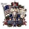 Historic 1776 to 2026 Ornament 250 Anniversary USA Christmas Ornament, United States 1776-2026 250th Patriotic Theme Party Supplies Keepsake, Acrylic