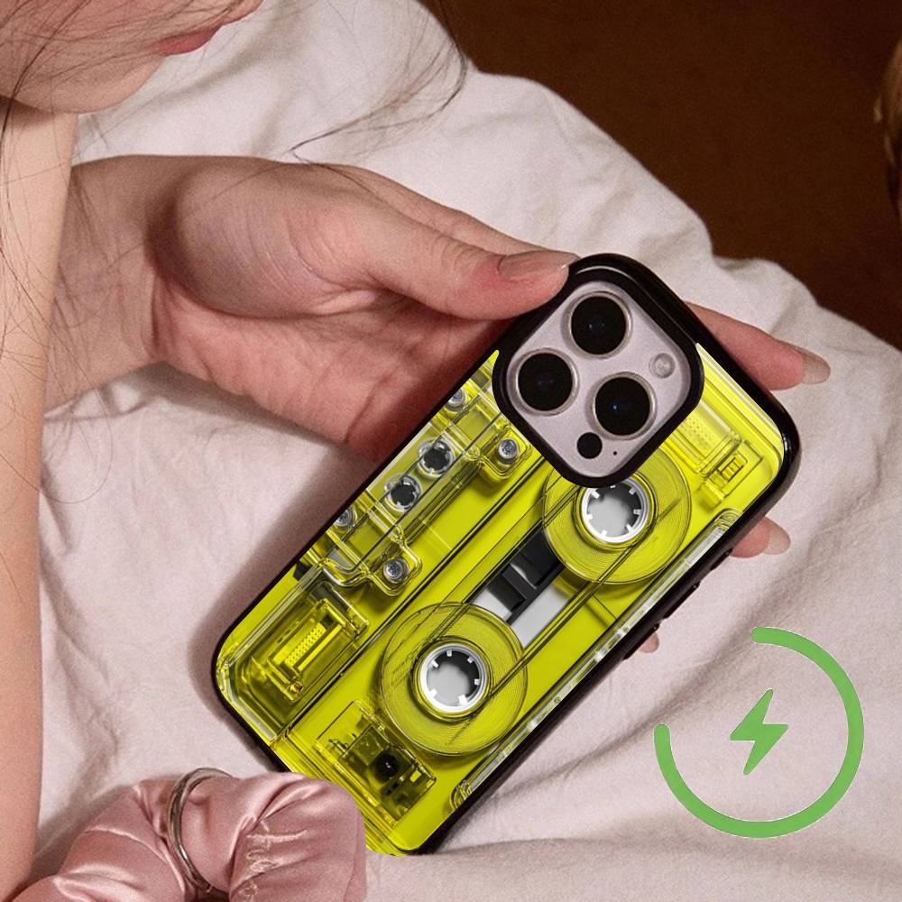 Vintage Cassette Tape Retro Style Magsafe For IPhone Phone Case 17 Air 16 15 14 Plus 13 12 Mini 11 Pro Max Thin Magnetic Cover
