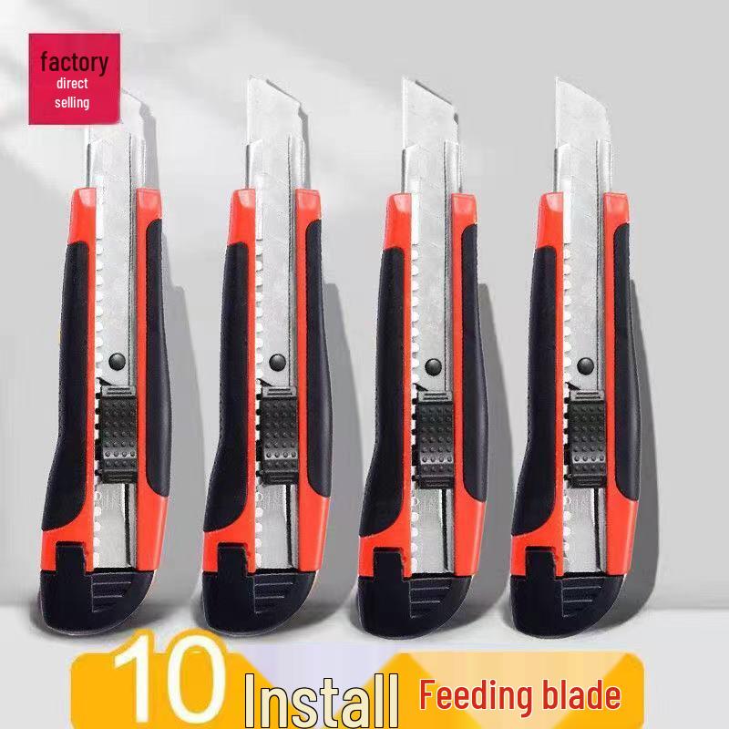 Rubberized Utility Knife with Blade Holder for Wallpaper and Office Use