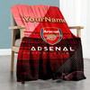 Arsenal Personalized Text Blanket Cozy Customizable Blanket Durable Comfort for Couch Picnics Bedding Nap for All Occasions