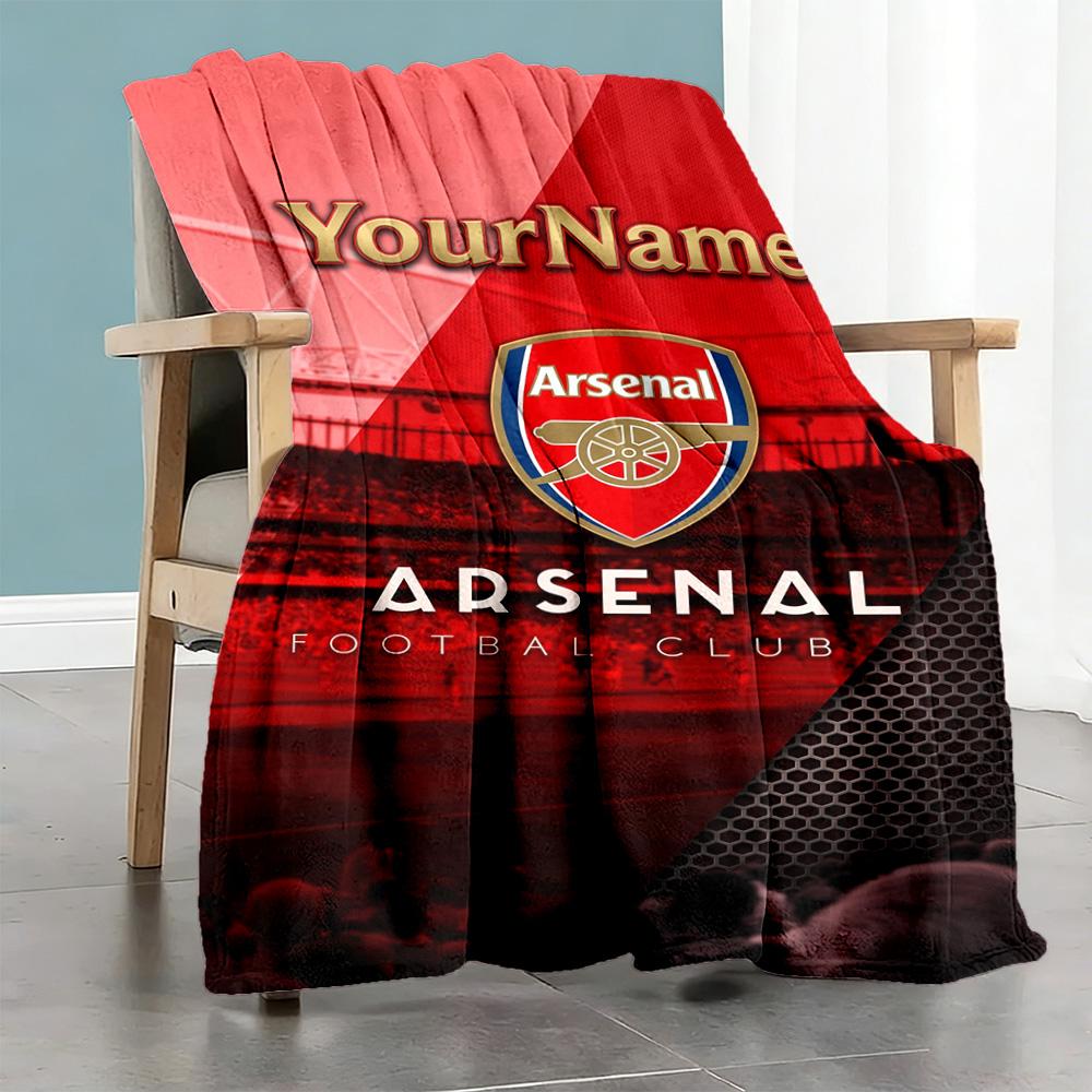 Arsenal Personalized Text Blanket Cozy Customizable Blanket Durable Comfort for Couch Picnics Bedding Nap for All Occasions
