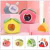Cute Hanging Hamster Hamk Fruit Shape Cartoon Hamster Cotton House Warm Soft Plush Hamster Sleeping Bag Winter Hamaca Hamster