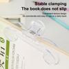 Transparent Desktop Book Holder - Fixed Reading Stand with Anti-Page-Turning & Note Holder, Student Learning Tool