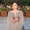 Women's Fluffy Knit Cardigan Jacket - American Style, Autumn/Winter, Cozy & Trendy