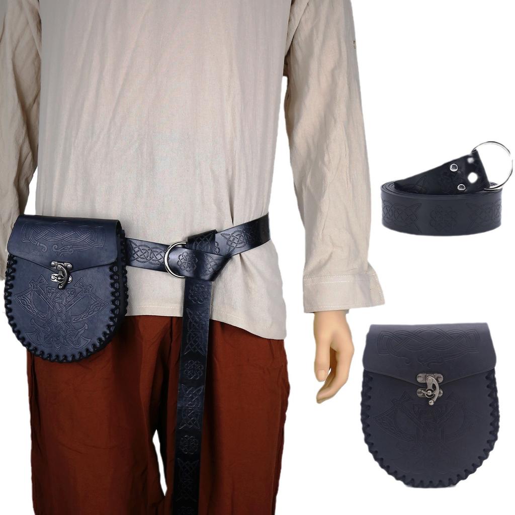 Medieval Knight Knight Belt Viking Vintage Pouch Halloween Cosplay Costume Dress Up Props