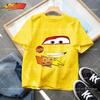 2026 Summer Kids T-shirt Short Sleeve Top Cartoon Cars Pixar Lightning McQueen Printed Boys Clothes Baby Tops 4-10 Years