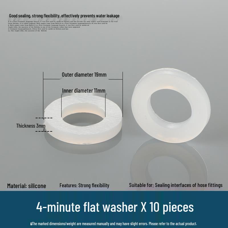 Silicone Rubber Gasket for Water Heater Inlet Pipe: Flat Washer & Corrugated Pad