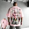 Dragon Ball Anime Majin Buu Printed T-shirt Summer Style Men's and Women's Loose Casual Harajuku Fashion Short Sleeve Top