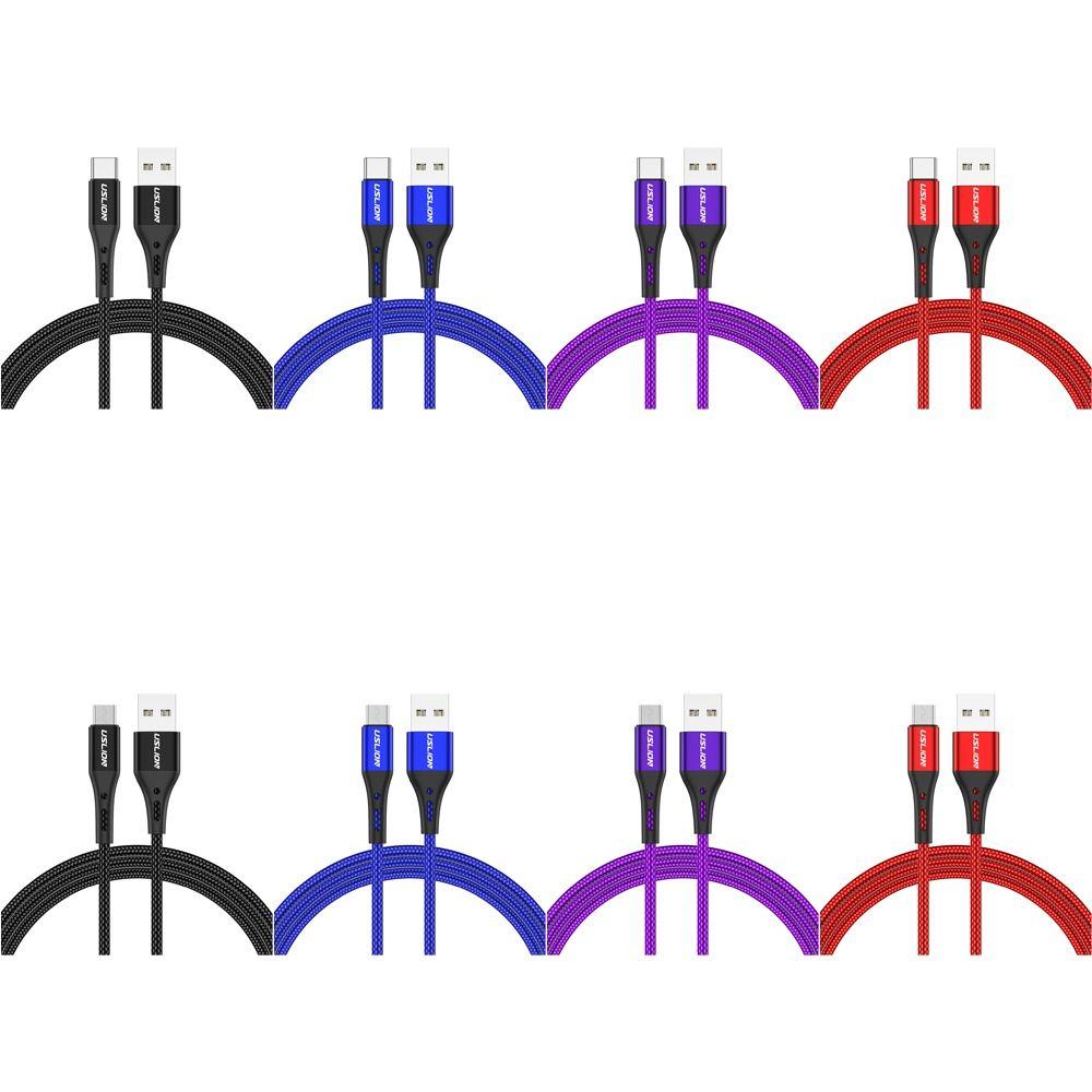Fast Charging Micro USB Cable Micro USB/Type C Fast Charging Wire Data Transmission