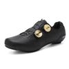 Unisex Cycling Shoes With Rotating Dial Low-Cut PU Leather MTB Road Bike Clipless Compatible