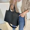 Large Capacity Pu Leather Female Messenger Bag Commuting Ladies Handbags Commute Briefcase Black Women Shoulder Bags Big Totes