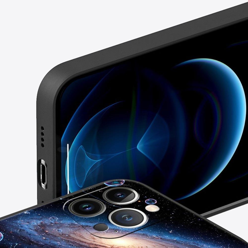 Universe Starry Sky Moon Phone Case Cover for iPhone 17 16 15 14 13 12 11 Pro Max 17 Air Plus Shockproof Soft TPU Shell Fundas