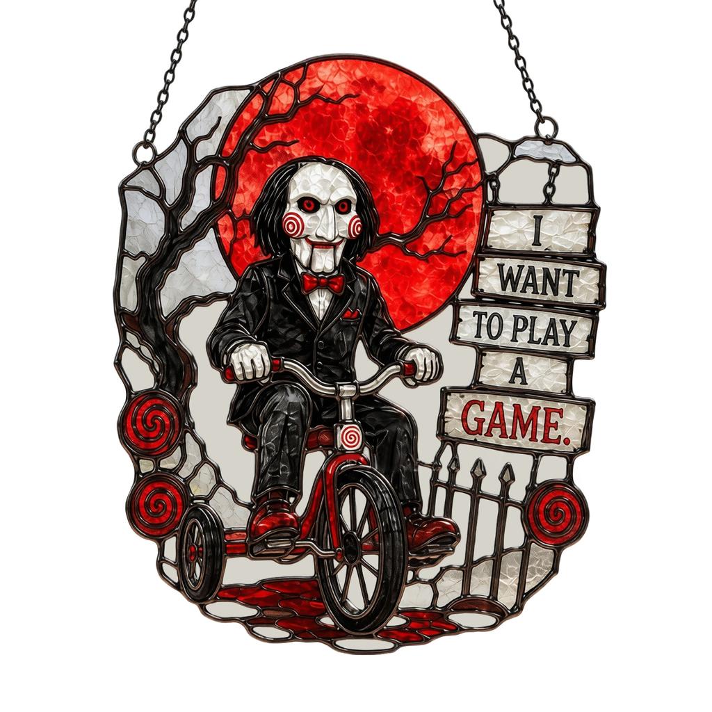 Halloween Puppet Acrylic Hanging Ornament for Party Decor