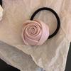 Elegant Retro Satin Rose Hair Tie - Stylish High-Class Hair Accessory