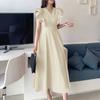 ZANZEA Women Summer V-Neck Ruffles Sleeve Loose Casual Long Dress