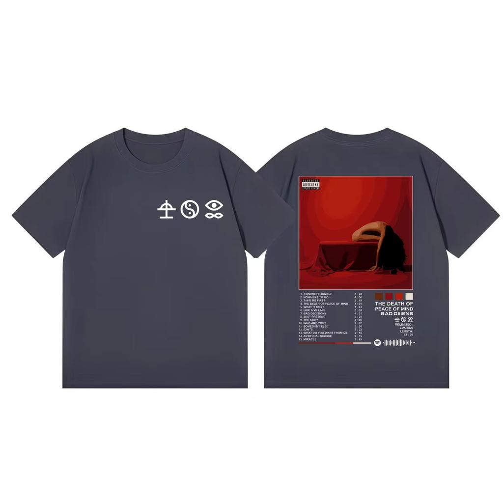 Limited Bad OUnisexs Band Album Merch Tshirt Unisex and Women Summer Gothic Clothing Fashion Round Neck Short Sleeved Top Streetwear