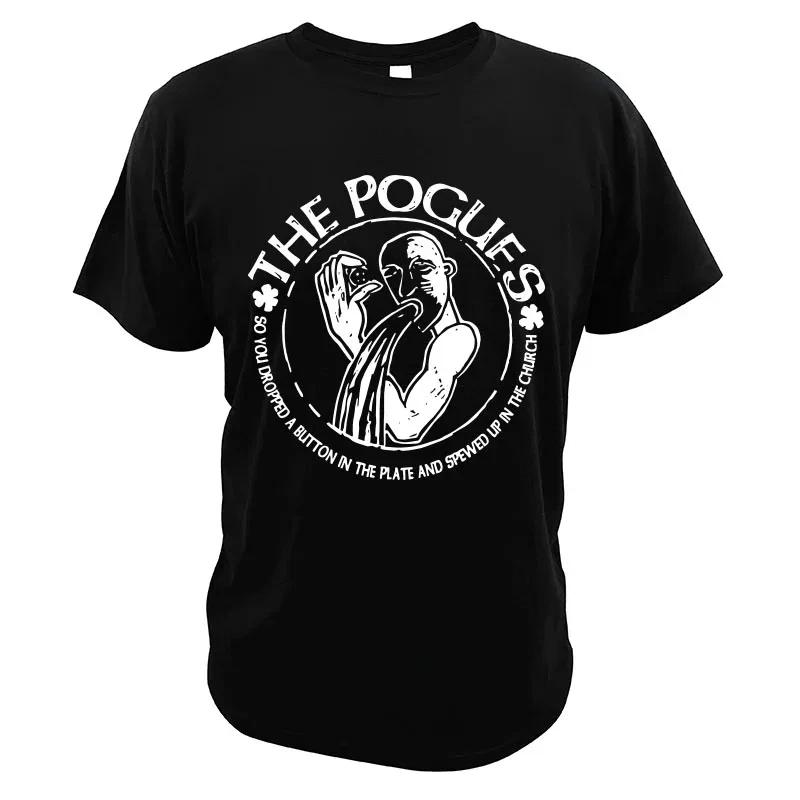 New Rare THE POGUES Band Heavy Cotton Black All Size Shirt TR483 L