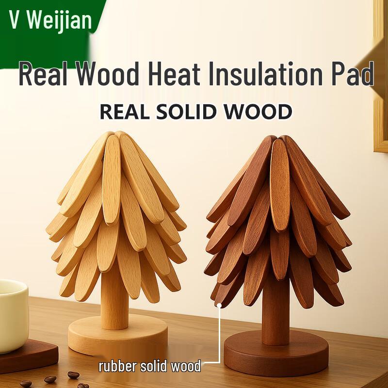 Solid Wood Tree Coaster Set