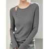 Basic House Women's Off-Shoulder Slim-Fit Knit Sweater