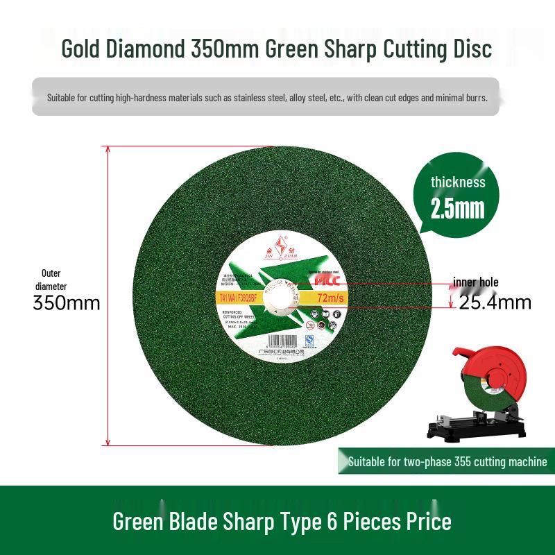Gold Diamond 14"-16" Cutting Disc, 350mm Metal & Stainless Steel Grinding Wheel for Cutting Iron & Steel, 400mm Sanding Saw Blade