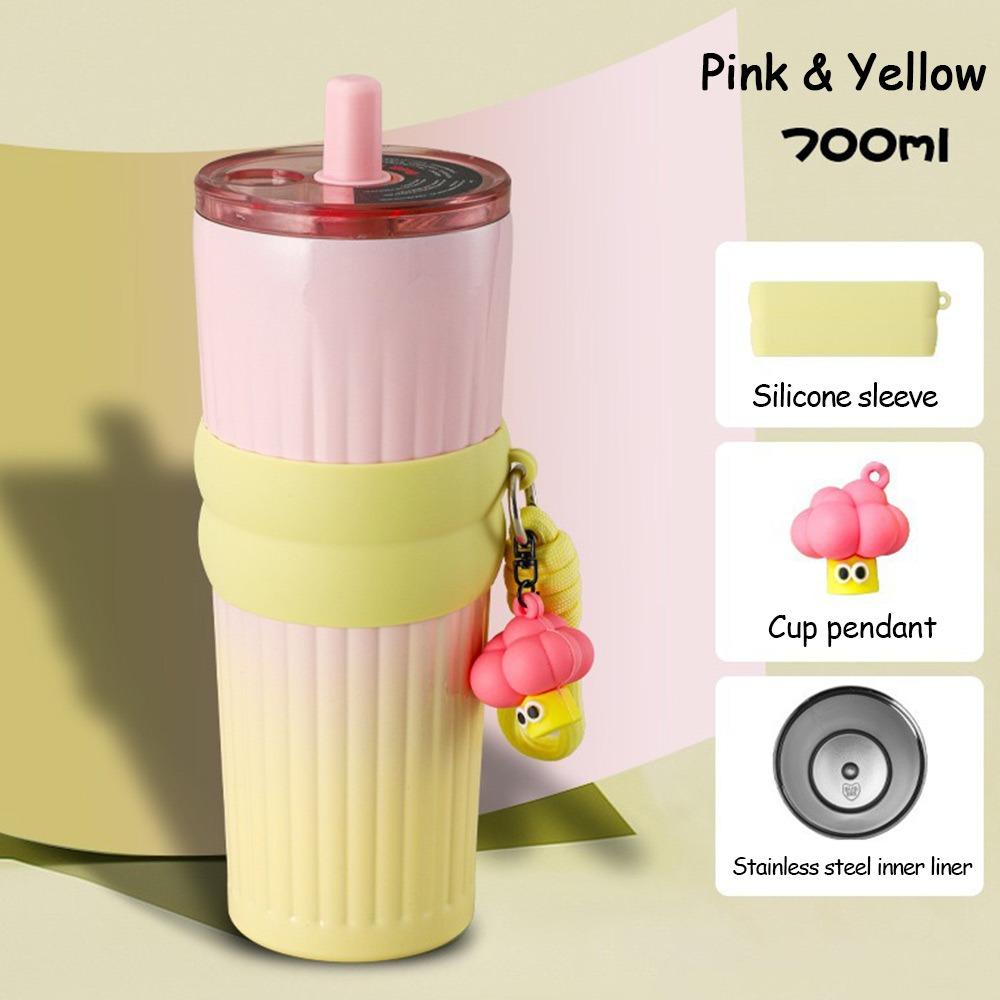 Durable 700ML Thermal Cup Bow 316 Stainless Steel Leak-proof Insulated Water Bottle Gift Vacuum Cup Boys and Girls
