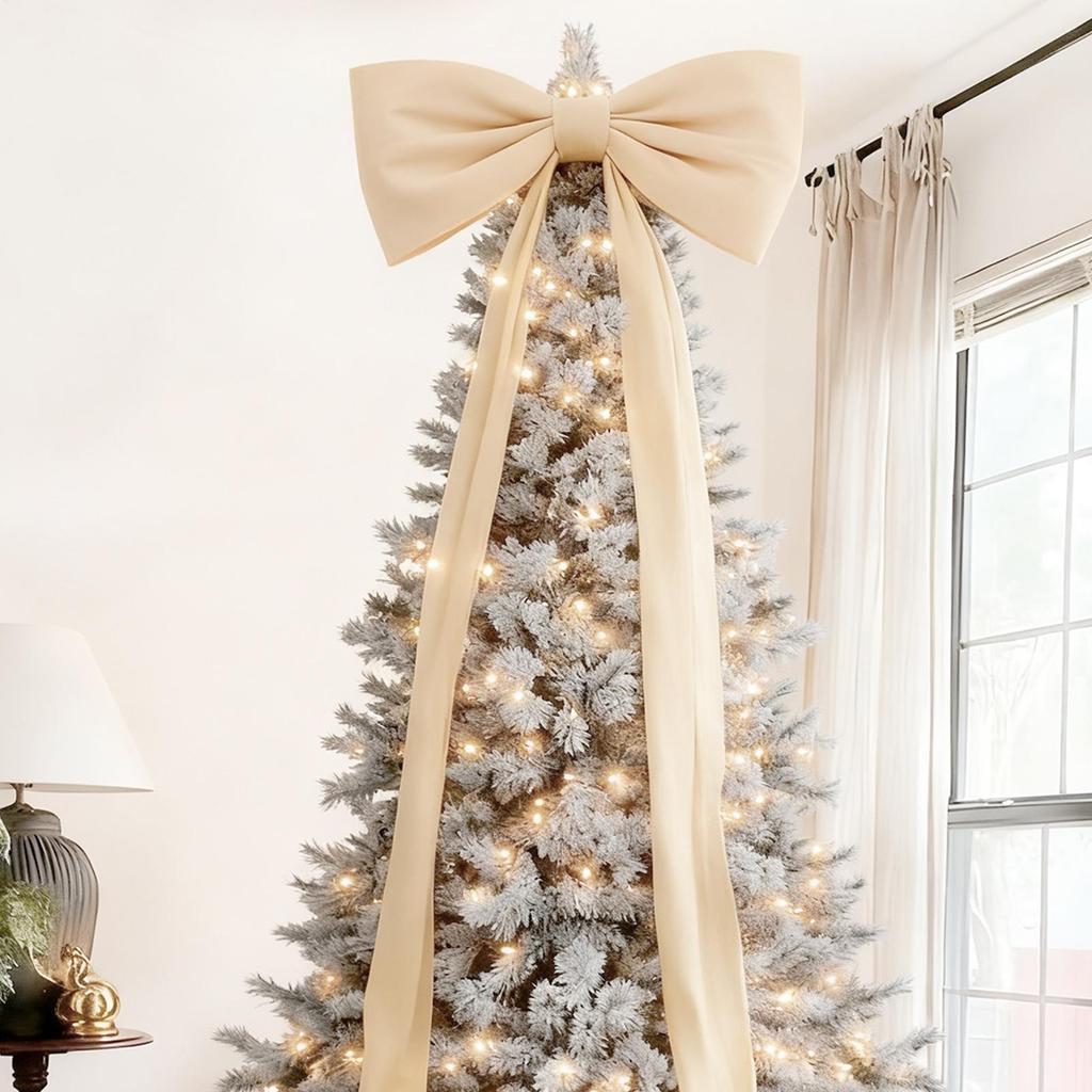 70.8 Inches Christmas Extra Large Velvet Bow Xmas Tree Topper Bows for Home Wall Fireplace Birthday Wedding New Year Party Decor
