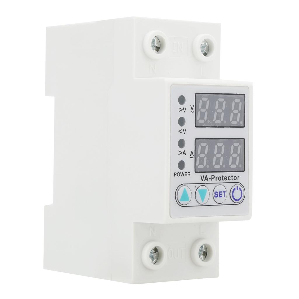 VA‑63A Overvoltage Undervoltage Protector LED  Display Self‑Reset Current Protector AC 220V