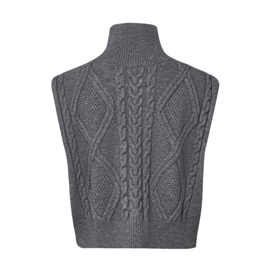 Double-sided Vest Sweater for Women's Winter Clothes New High Neck Soft and Glutinous Design Niche Layered Knitted Vest College Style