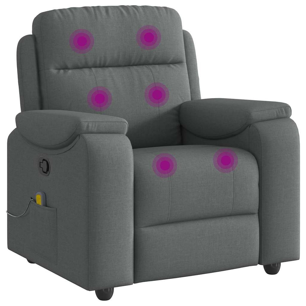 Massage Chair Dark Gray Fabric